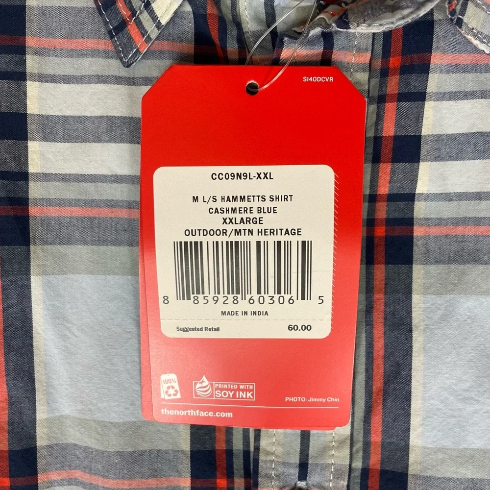 The North Face “Hammetts” Plaid Button Down Shirt NWT